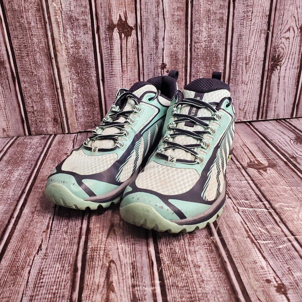 Merrell Women's Siren Edge 3 Trail Hiking Shoes Mint Black J034430 Size 8.5